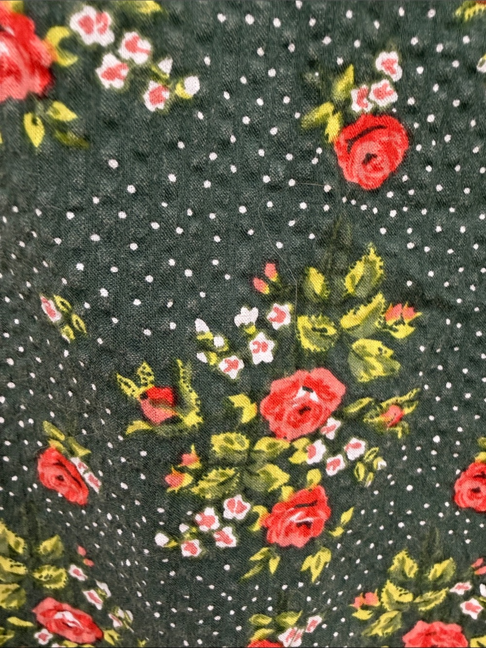 Laura Ashley Teal Green Floral Ruffle-Neck Mini Dress - Picture 3 of 5